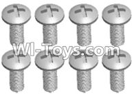 Wltoys A303 Screws Parts-L959-57 Round head self tapping screw(M2.6X8)-10pcs,1/12 Wltoys A303 RC Car Spare Parts Replacement Accessories
